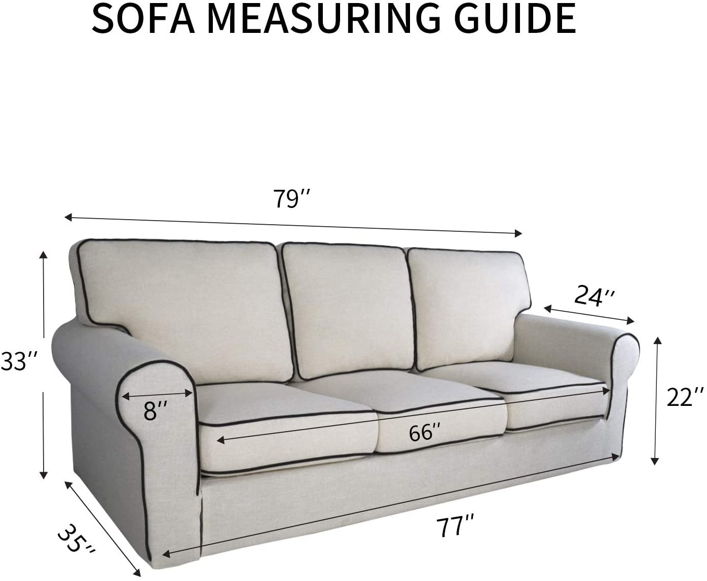 PureFit Reversible Quilted Sofa Cover, Water Resistant Slipcover Furniture Prote