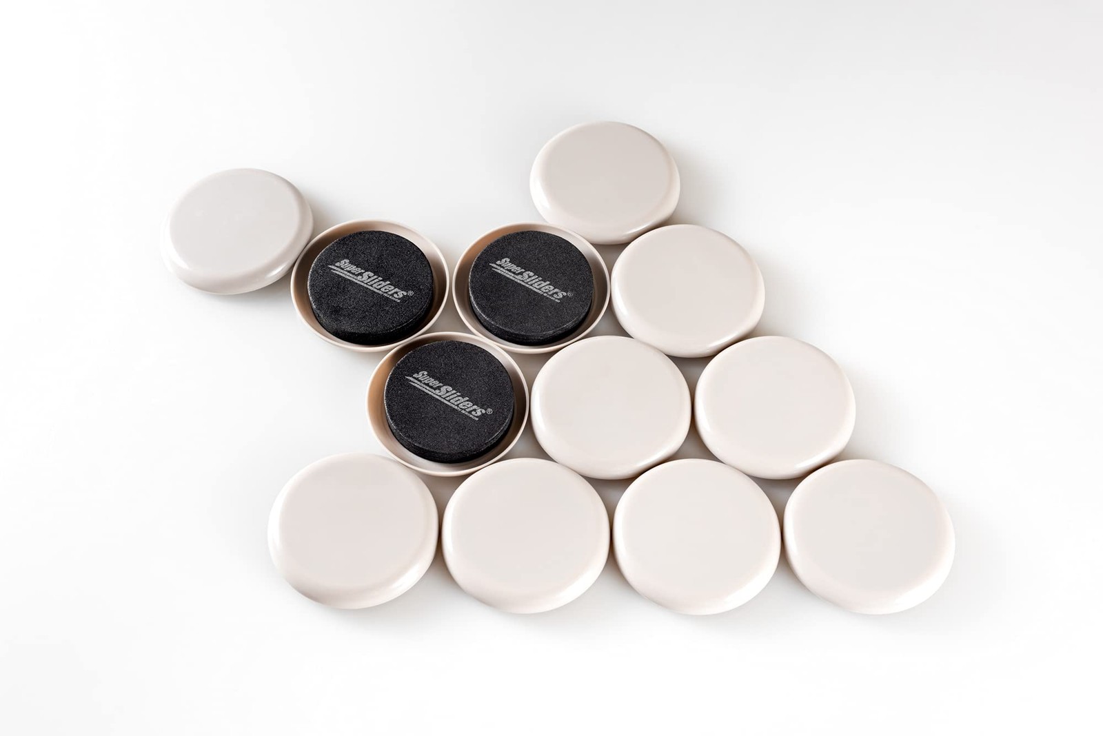 2 1/2″ Round Reusable Furniture Sliders Easily Move Small to Medium Sized Ite…