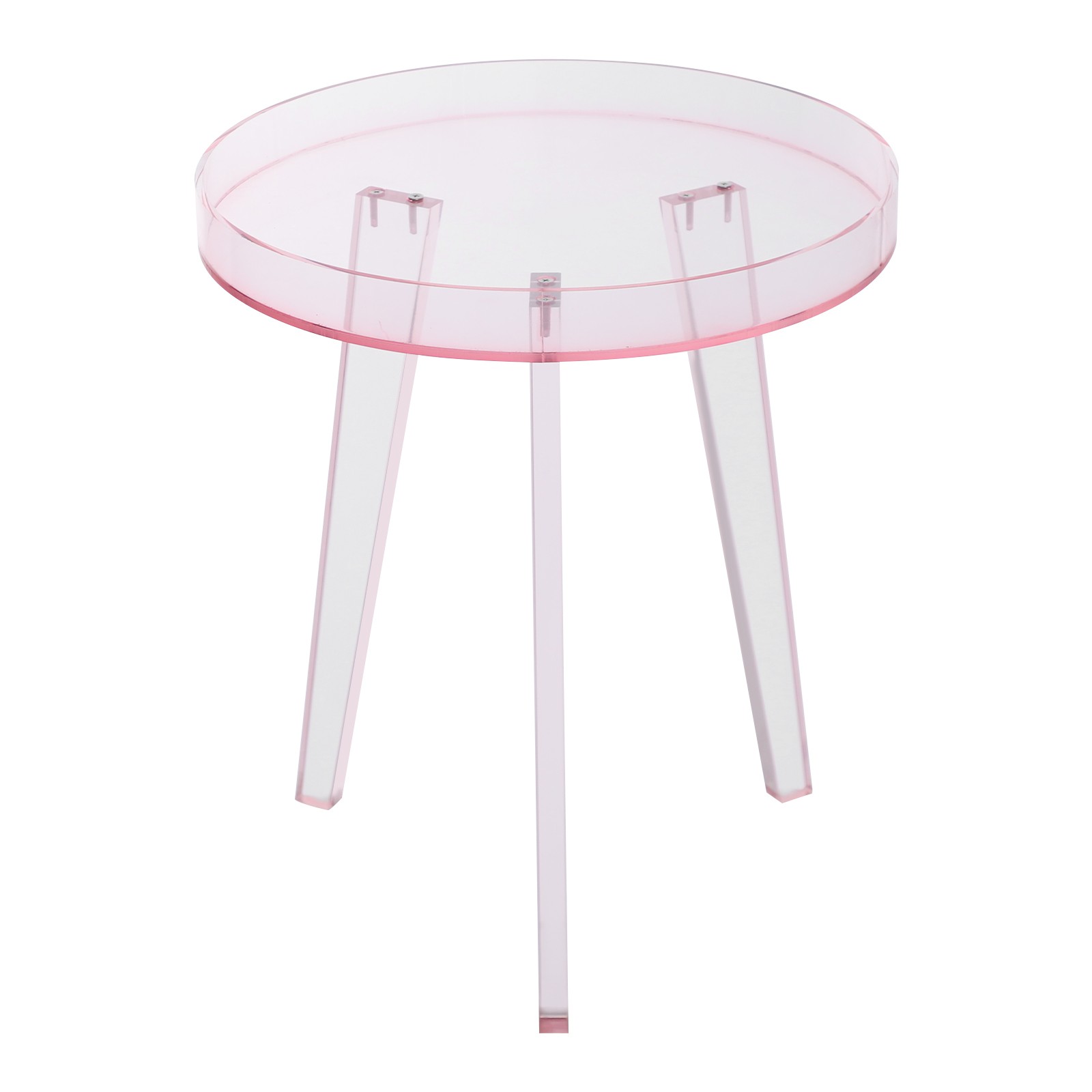Modern Acrylic Side Table 46cm Height Round Acrylic Coffee Table Load 10kg