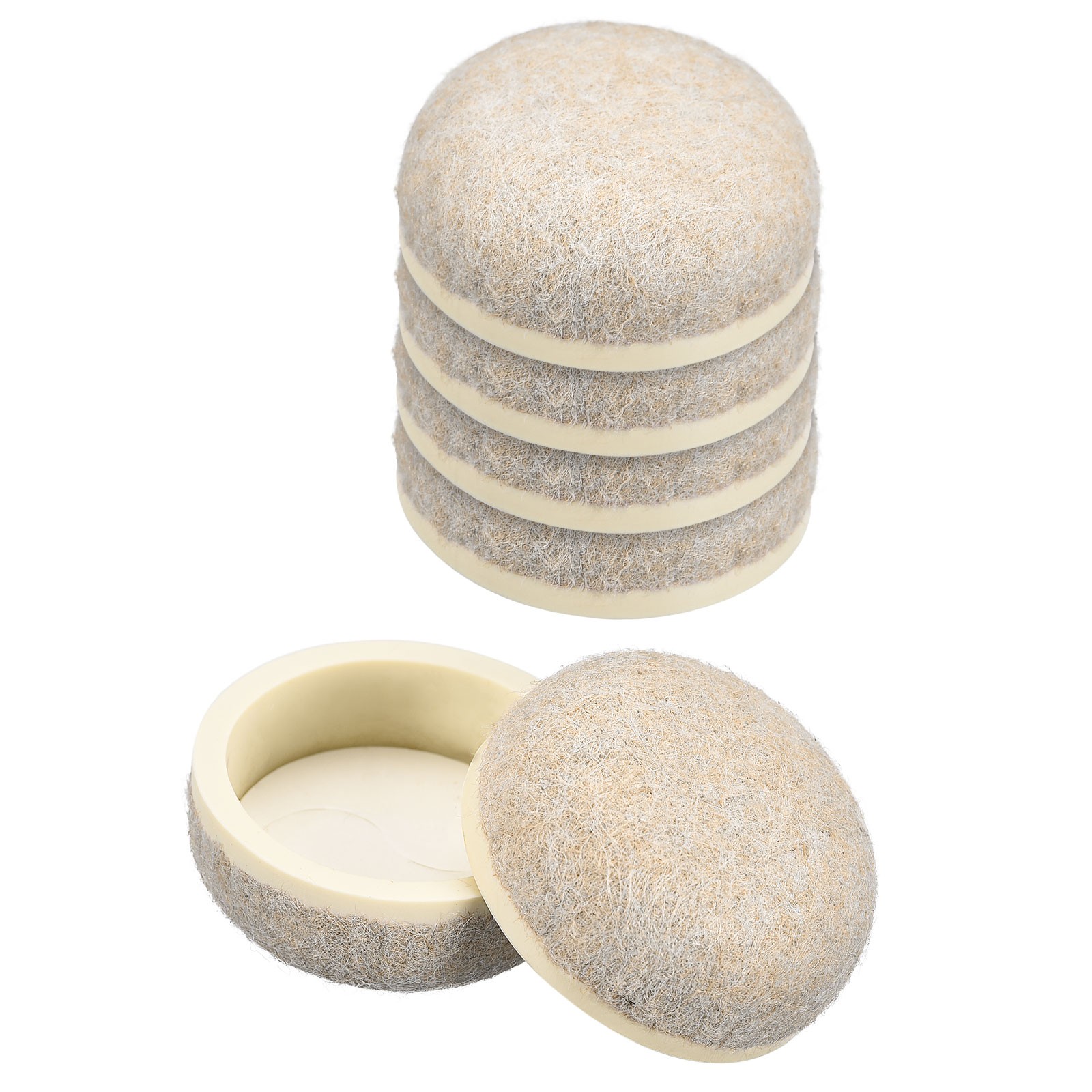 20Set Furniture Sliders 1″ Formed Felt Round Sliding Pads for Carpeted (Beige)
