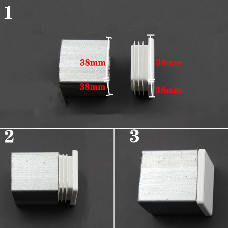 Square & Rectangle Plastic End Caps Blanking Plugs Tube Inserts Furniture Feet