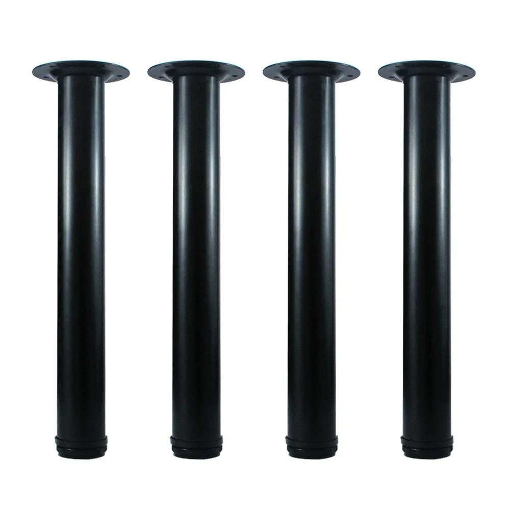 4 PCS 16 inch Adjustable Metal Bench Legs, Black, Coffee Table, End Table, Set