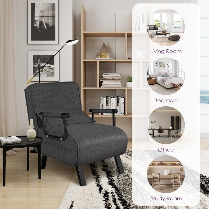 Sleep Chair Bed Comfy Convertible Sleeper Chairs Adults 5 in 1 Folding Sofa Bed