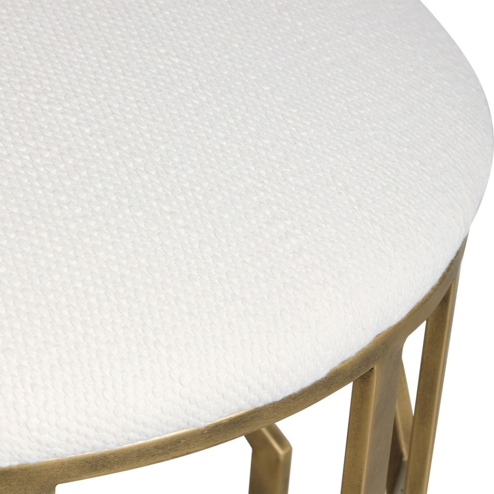 20.5 inch Geometric Accent Stool – 18 inches wide by 18 inches deep – Furniture