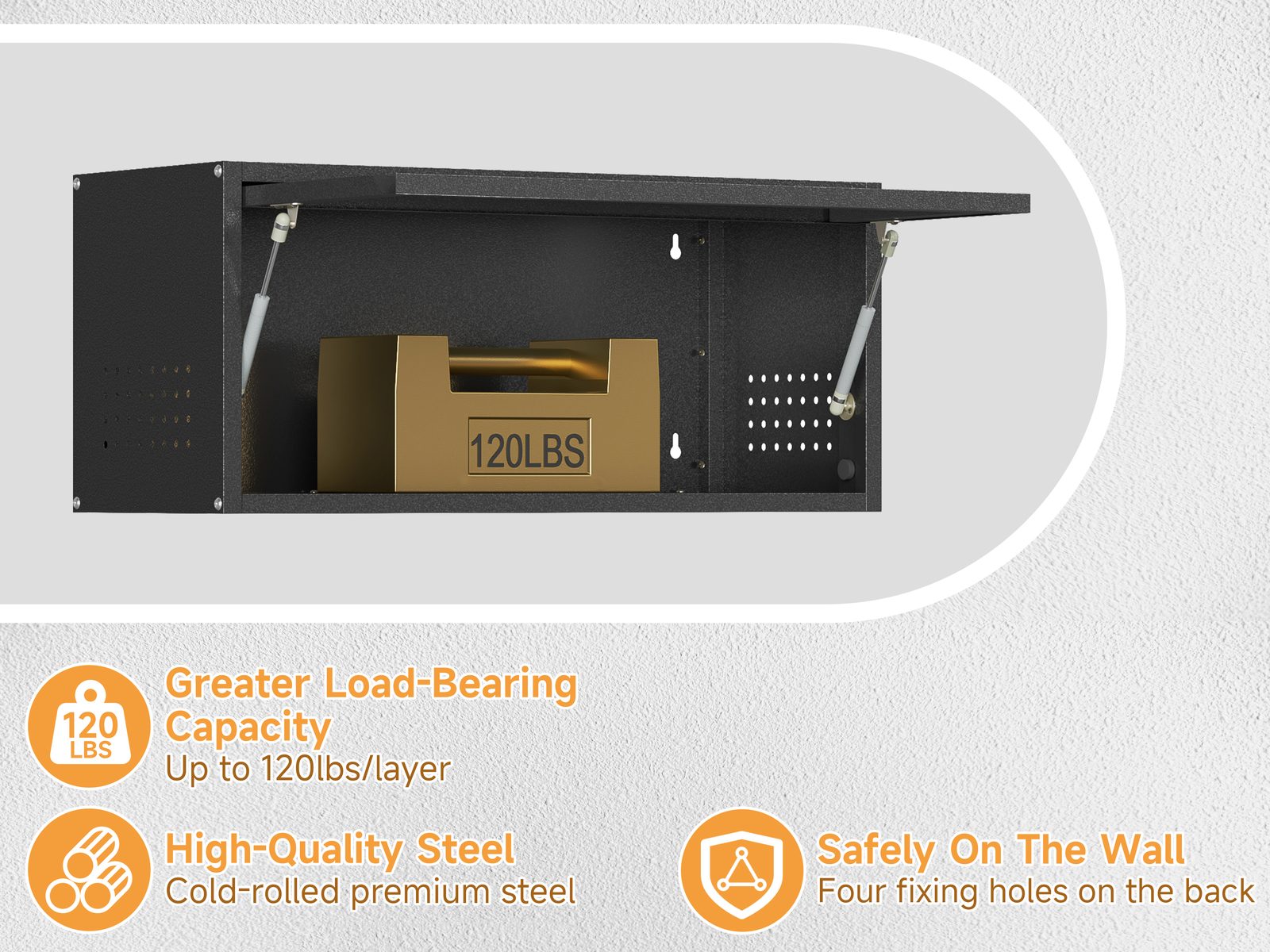 Metal Wall Cabinet Wall Mount Tool Box Chest Garage Tool Storage Wall Organizer