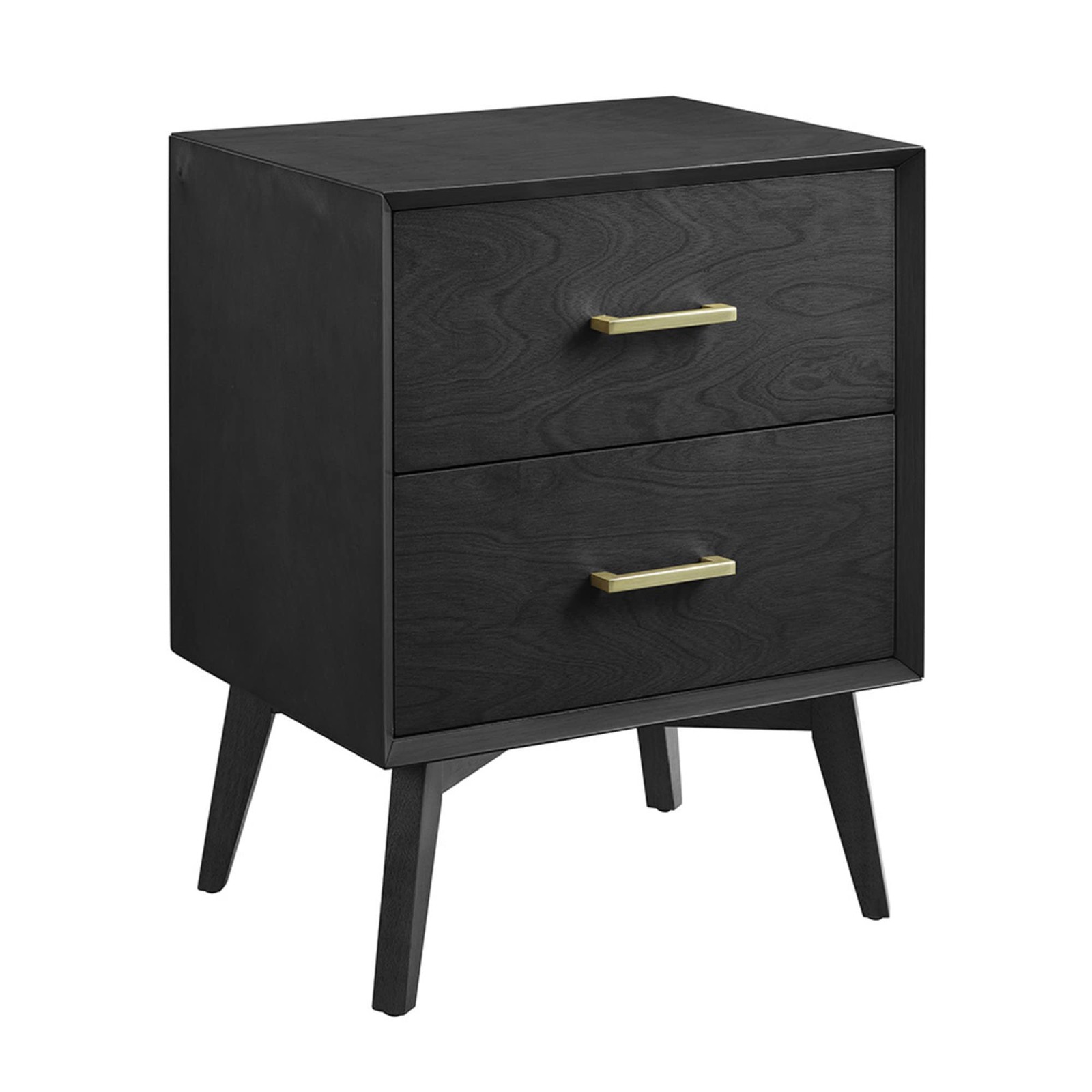 Metro Drawer Nightstand Bed Side Table, Black