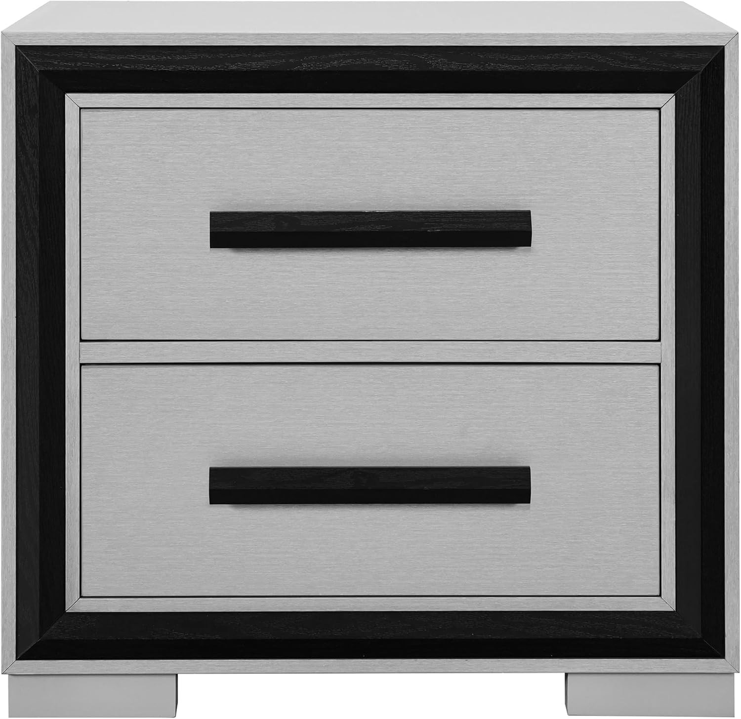 Chic Grey-Black Nightstand for Modern Bedroom Elegance
