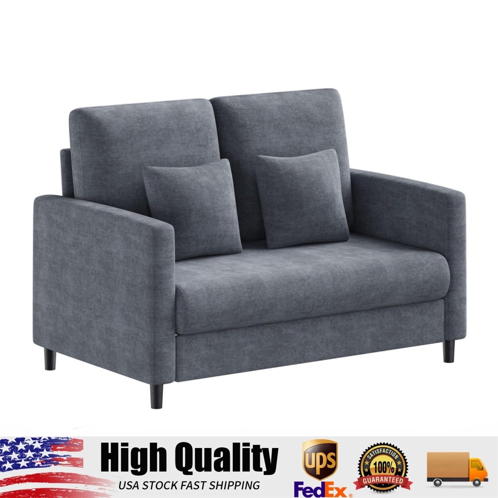 52″ Loveseat Sofa, Love Seat for Small Spaces, Mid Century Sofa Accent Chair