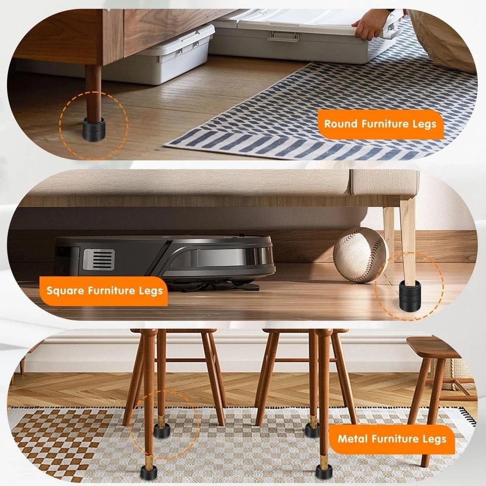 Furniture Risers Bed Risers Heavy Duty 1 Inch 2 Inch 3 Inch 4 Inch Round Adju…