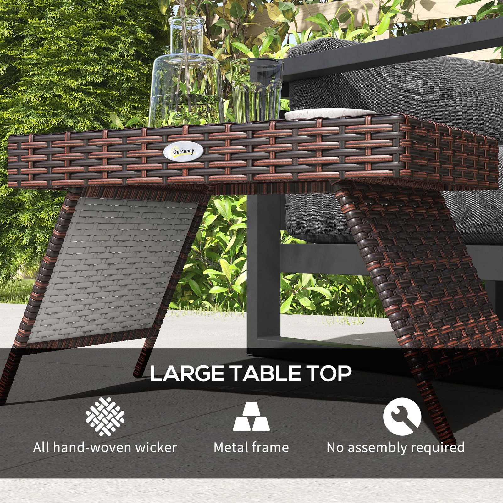 Handcrafted Folding Side Table 23.5×16.25×16.25 in for Indoor Outdoor Use