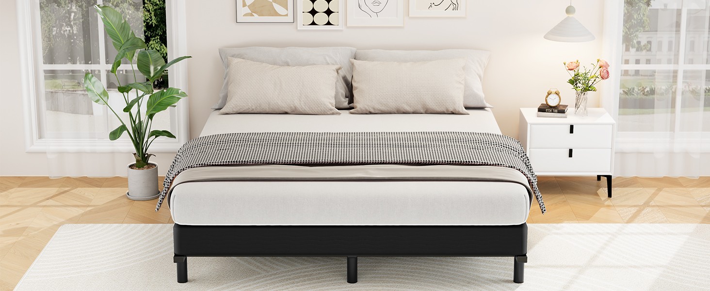 Full Size Box Spring, 5 Inch Low Profile Full Box Spring Only Bed Base, Heavy