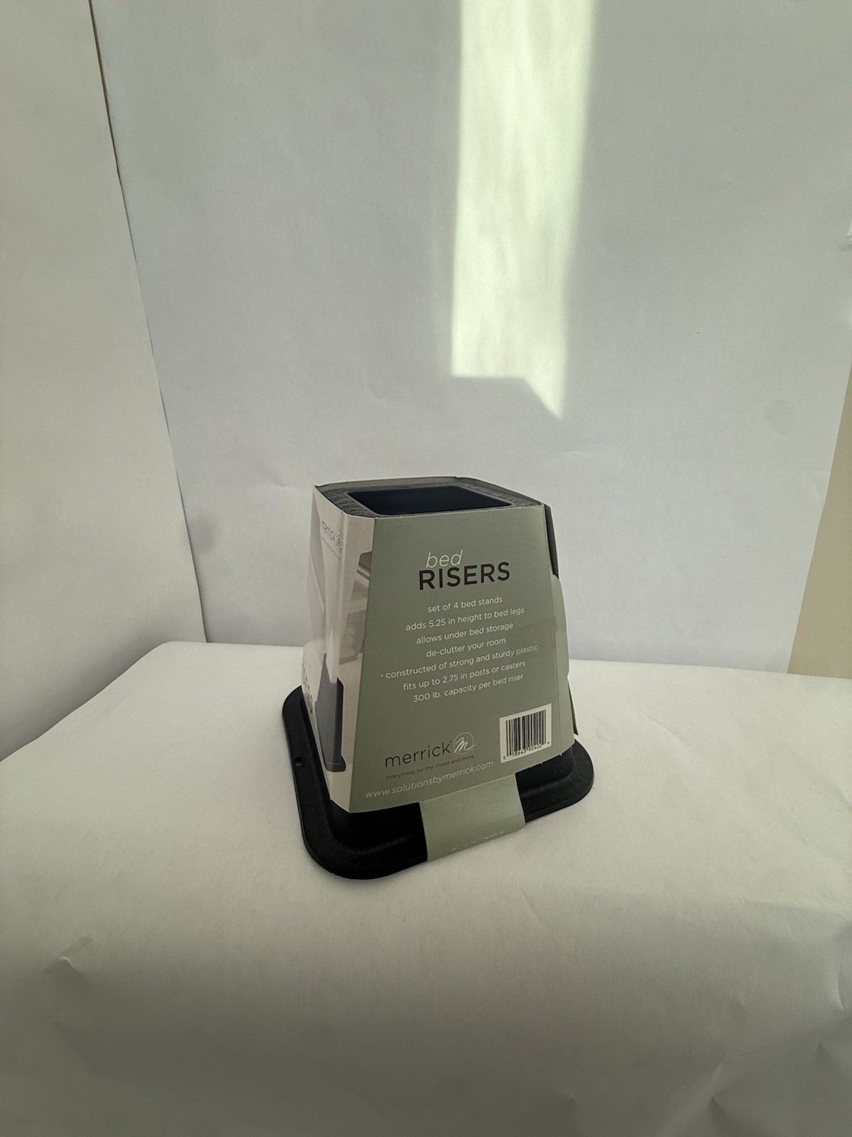 Merrick Bed Risers or Furn Riser, Bed Lifts in Height of 5.25” Heavy Duty Set 4
