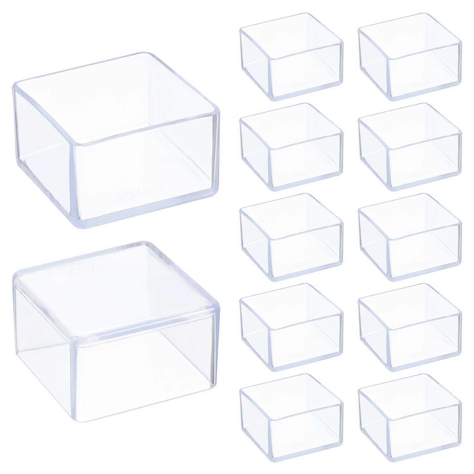 12 Pcs Silicone Chair Leg Floor Protectors 2 x 2 Inch for Hardwood Floors
