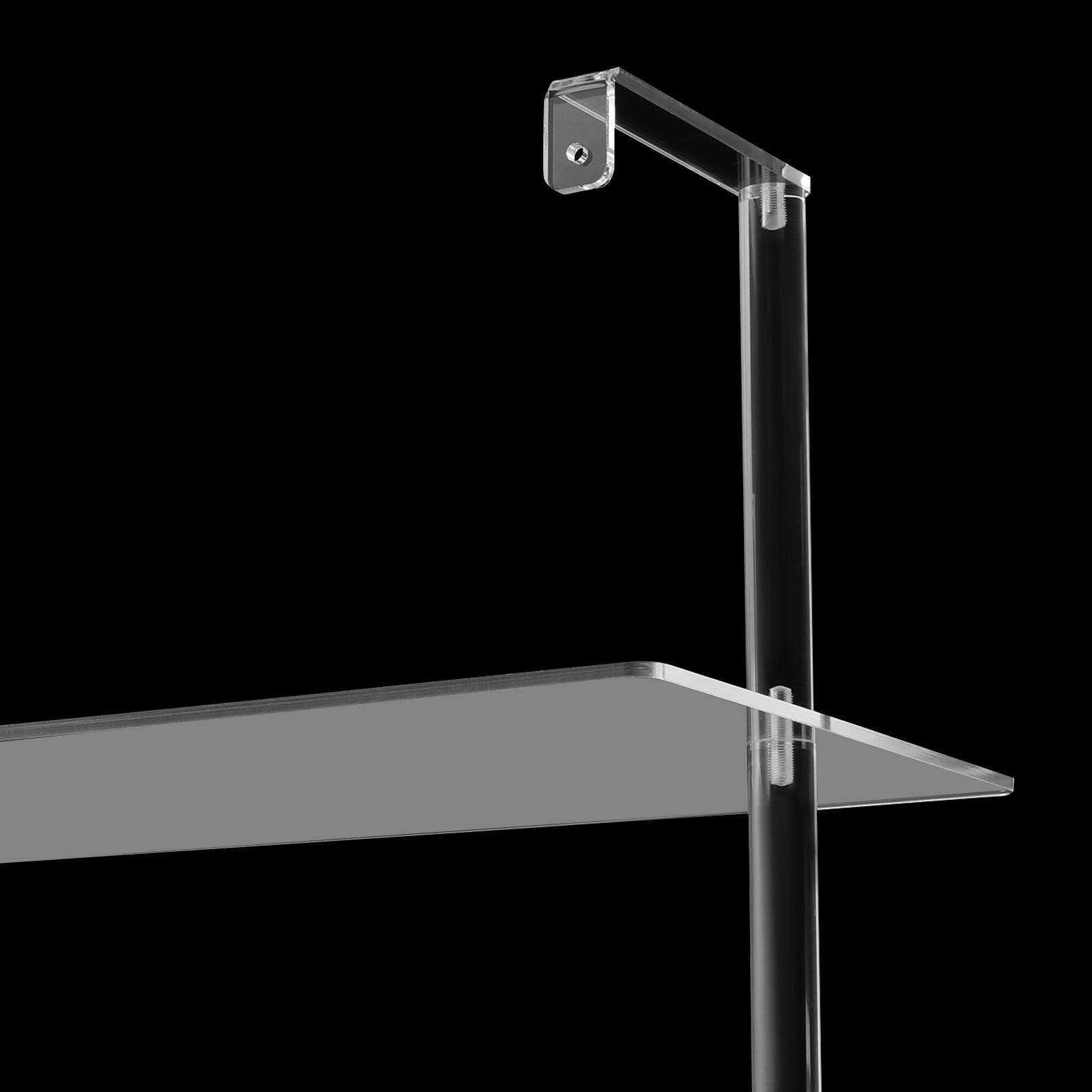 5-tier Corner Acrylic Geometric Shelf Rack, Bookshelf For Living Room Bathroom