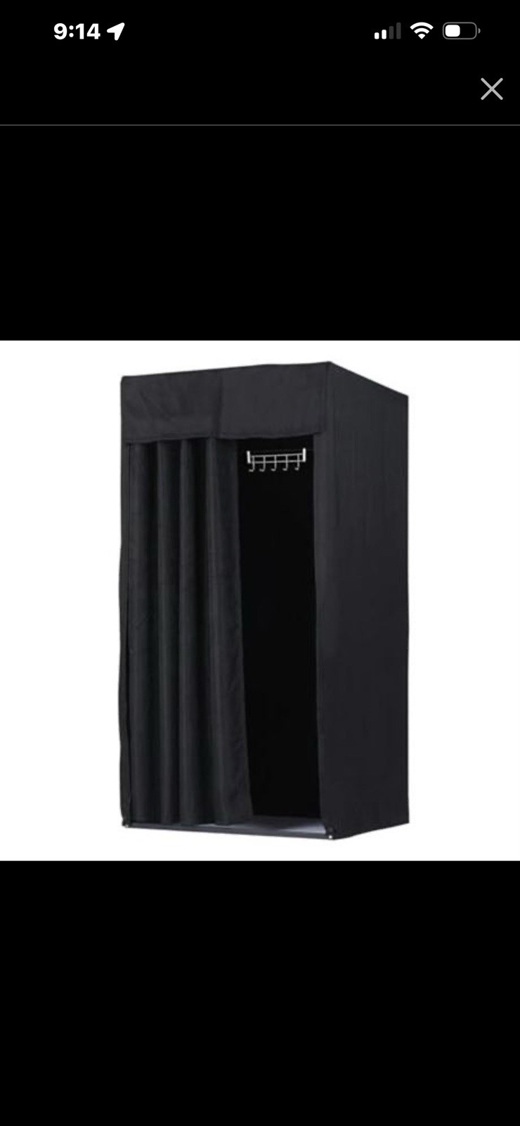 Fitting Room, 39X39X78 Inch Clothing Store Fitting Room with Shading Curtain, Po