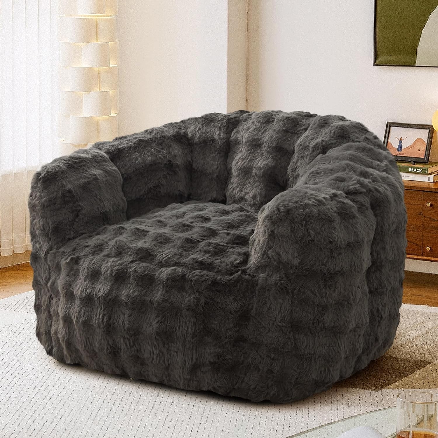 Giant Bean Bag Chair Oversized 3.6 FT Beanbag Chair No Assembly Lazy Sofa Chair