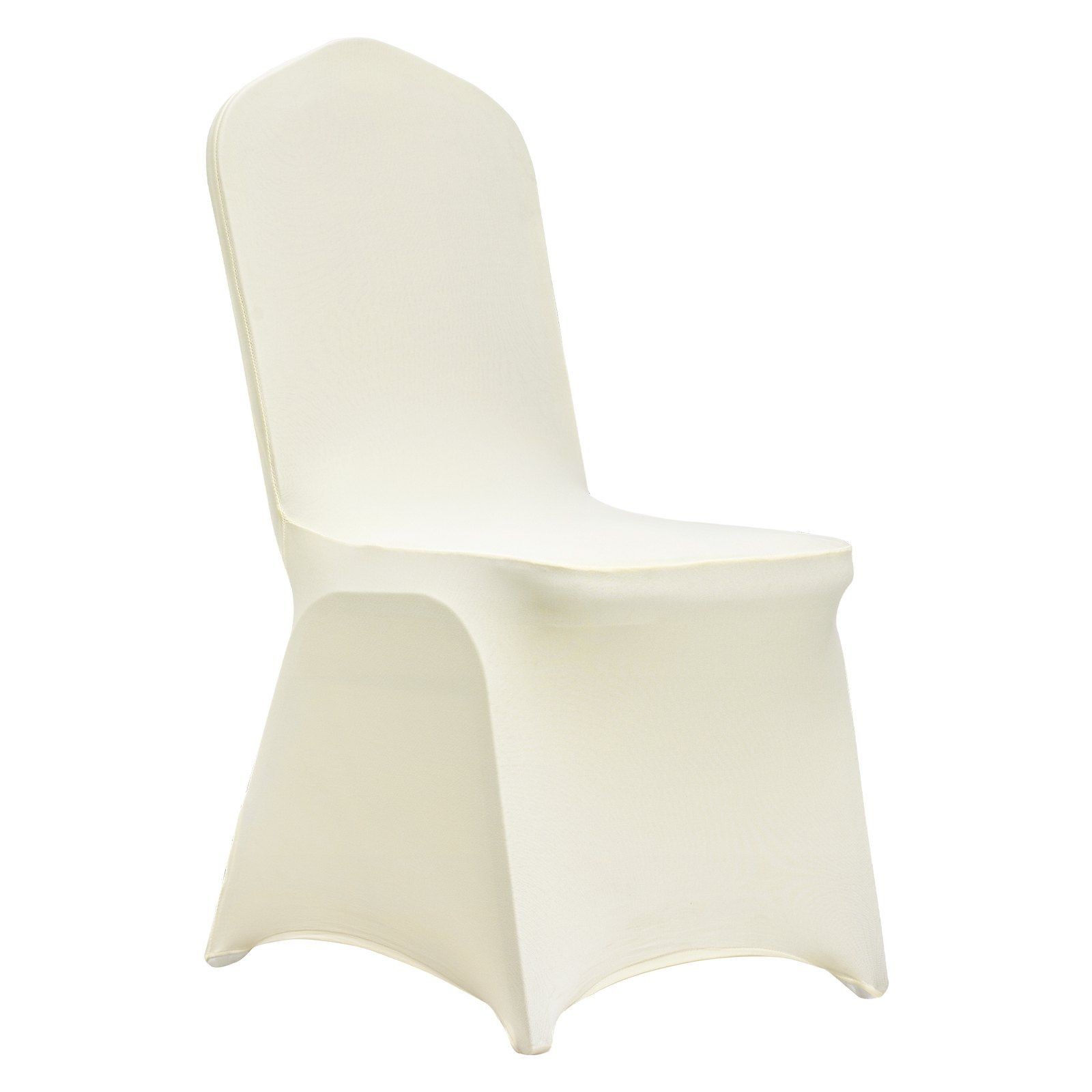 Beige 100PCS Stretch Chair Covers 22x18x37in Spandex Fitted