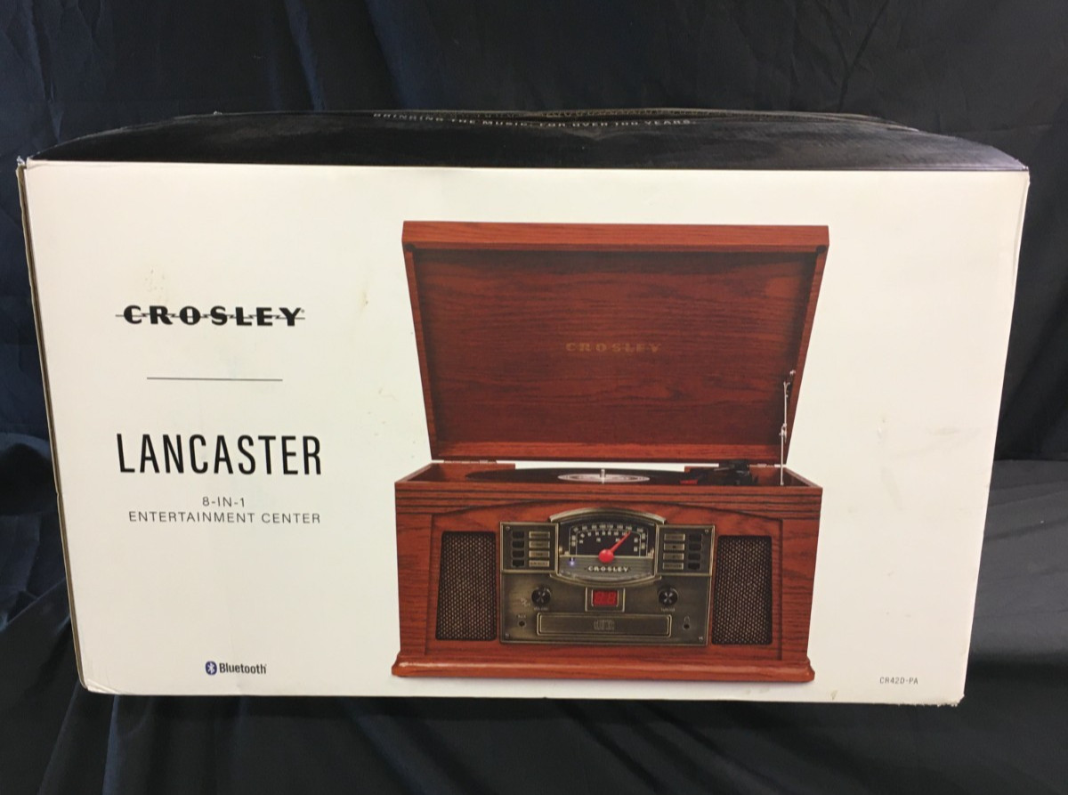 CROSLEY LANCASTER 8-IN-1 ENTERTAINMENT CENTER