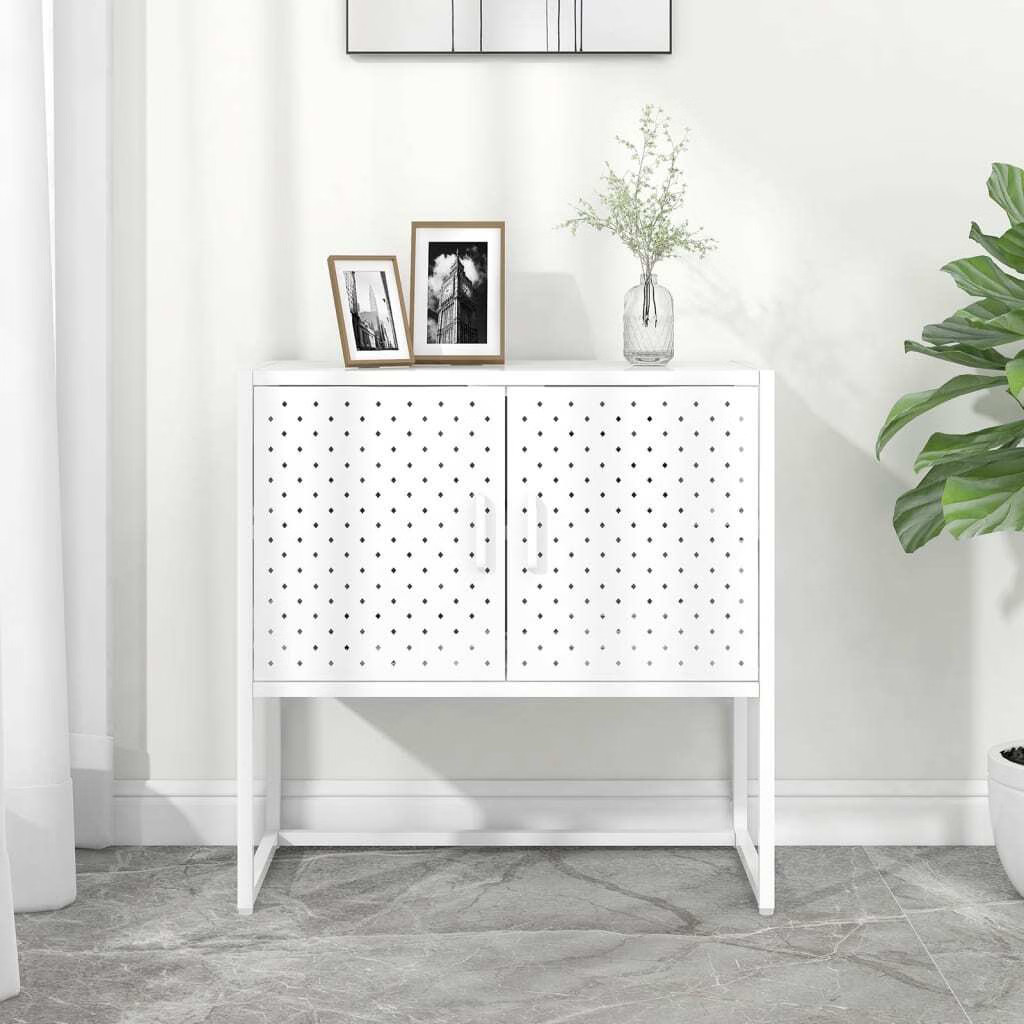 Sideboard White 29.5″x13.8″x29.5″ Steel