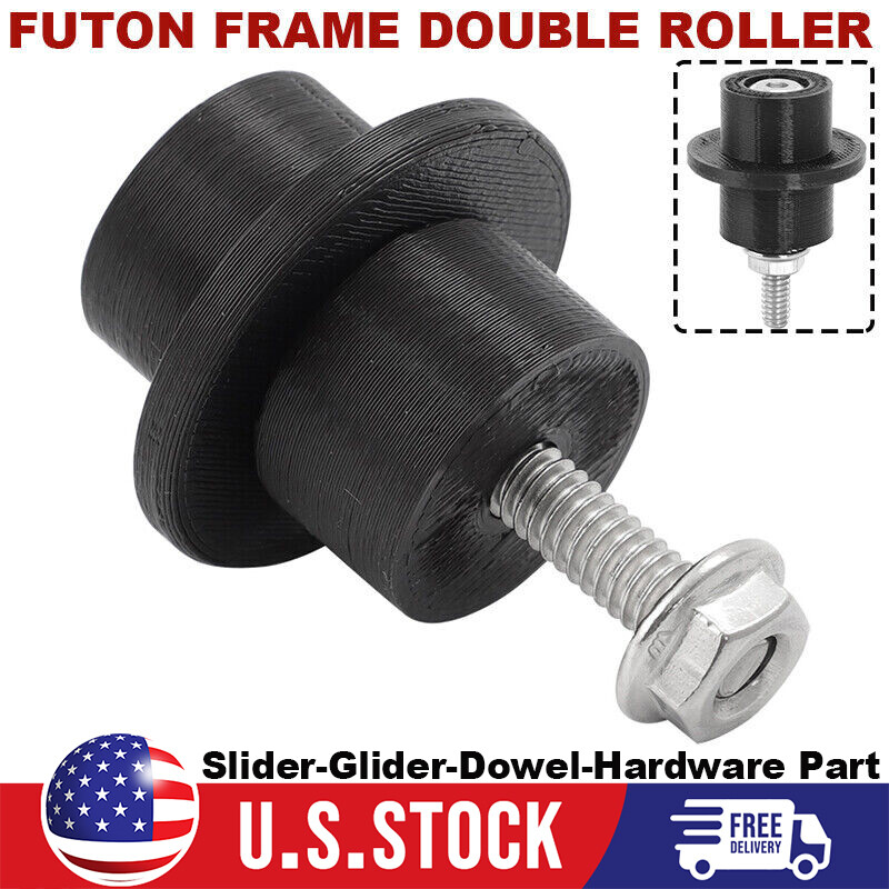Futon Frame Double Roller (Sold Each) – Slider – Glider – Dowel – Hardware Part