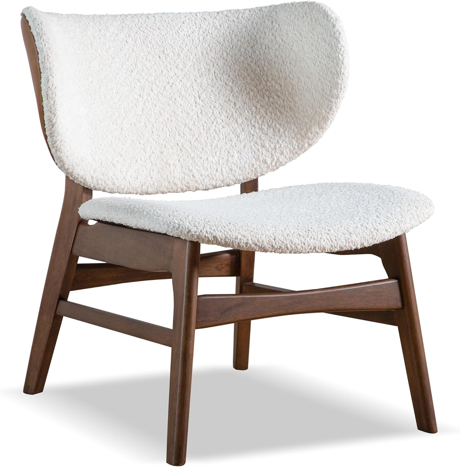 Lucian Mid-Century Wingback Accent Chair in Walnut – Stylish & Comfortable