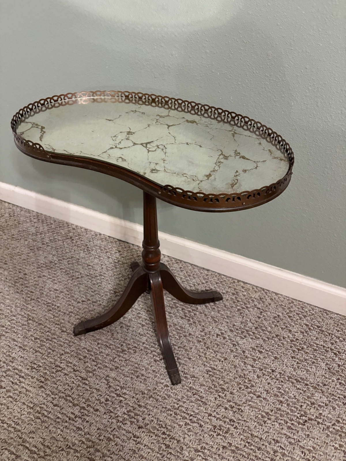 Antique Ferguson Bros Kidney Stand Table 7568 (2 tables)