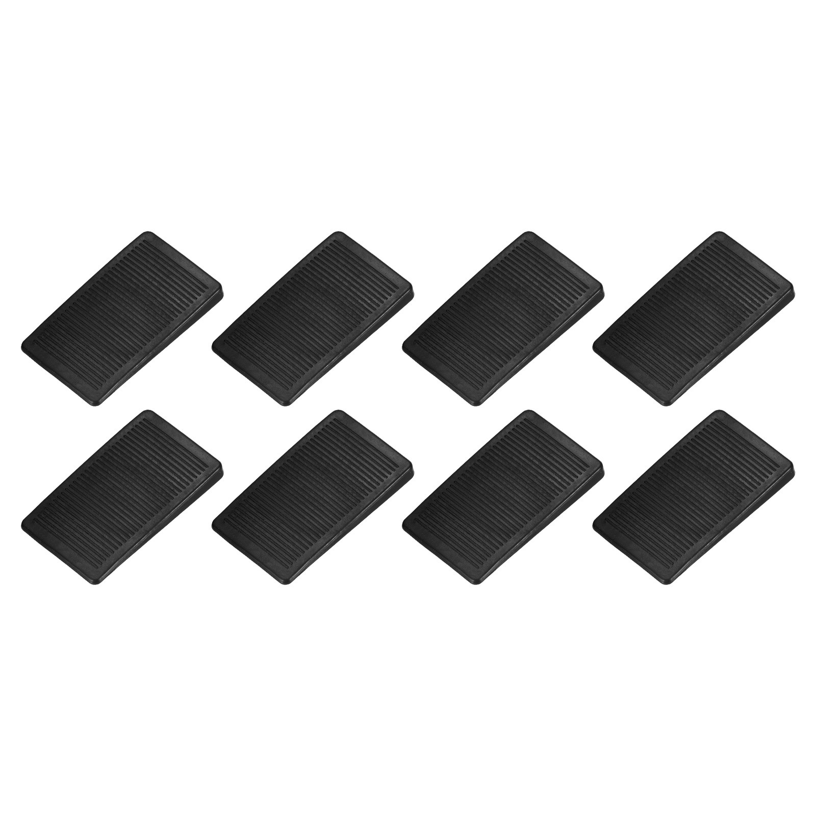 8pcs Rubber Door Stopper Height 0.2 Inch for Non-Slip, Black