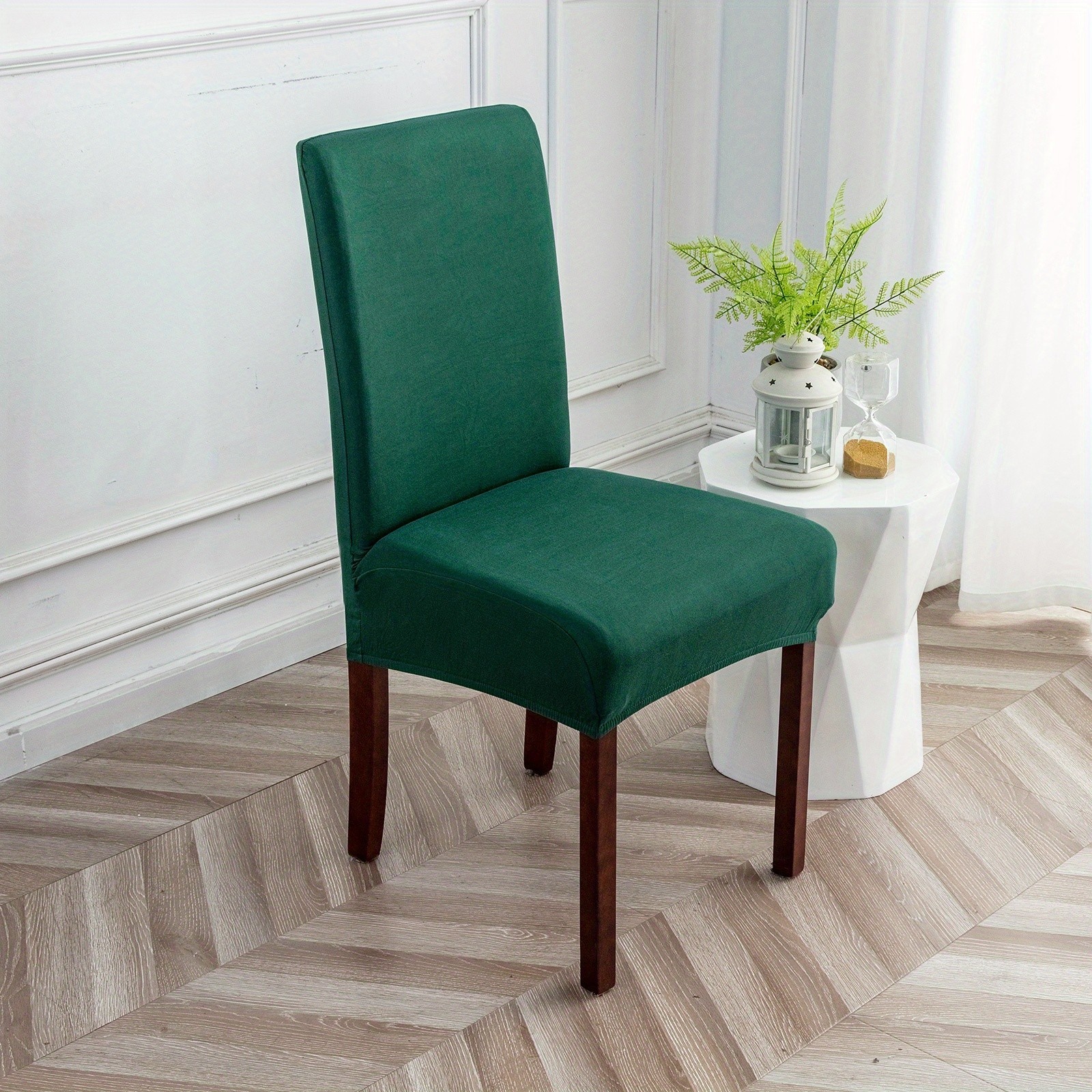 4/6 pieces of elastic milk silk chair cover decorative protectors for restaurant