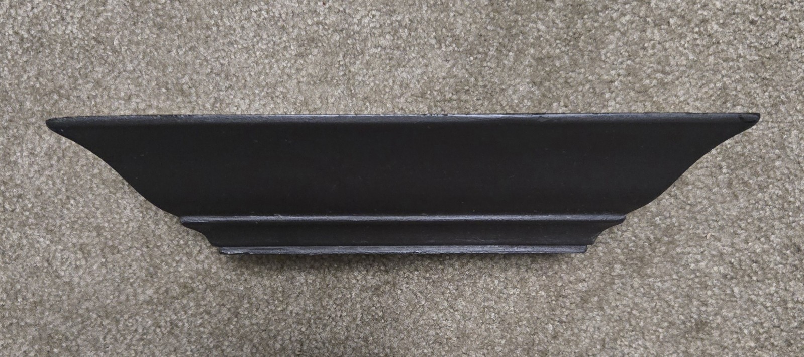 Dark Brown Wood Composite Wall Mounted Shelf w/Plate Groove ~ 12″L x 5″W x 3″H