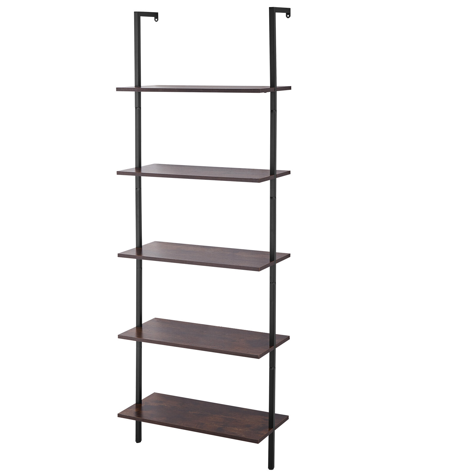 VEVOR Industrial Square Pipe Shelf 5 Tier 24×11.8in Wall-Mount for Bedroom