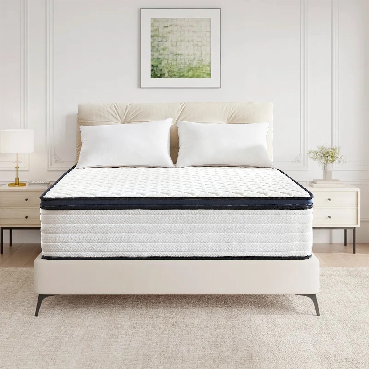 14″ Gel Memory Foam Spring Hybrid Mattress Queen Size In A Box – NEW