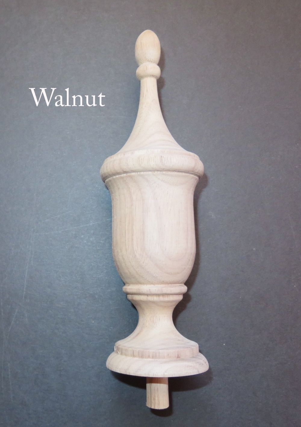 Wood bed post FINIAL 6 1/4″ Oak Maple Cherry Mahogany Walnut #11