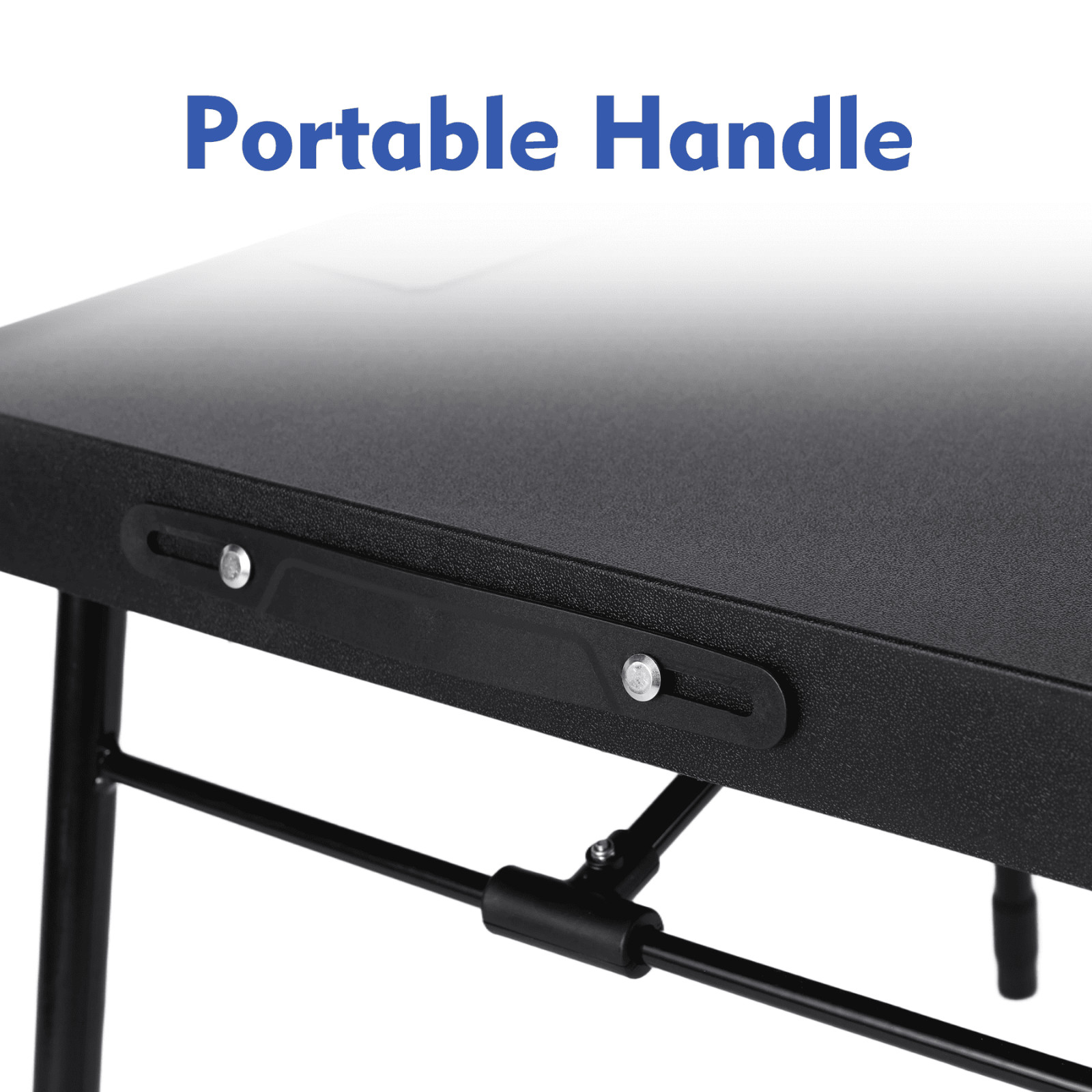 Mainstays Adjustable Height Personal Folding Table Cupholder Compact