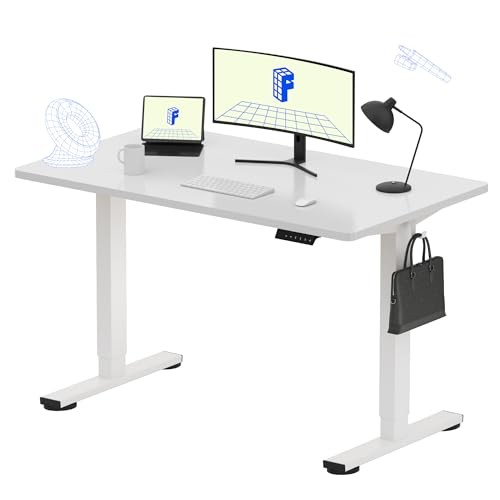 FLEXISPOT HOME OFFICE HEIGHT ADJUSTABLE STANDING DESK 48″ X 24″ EN1W48 – WHITE