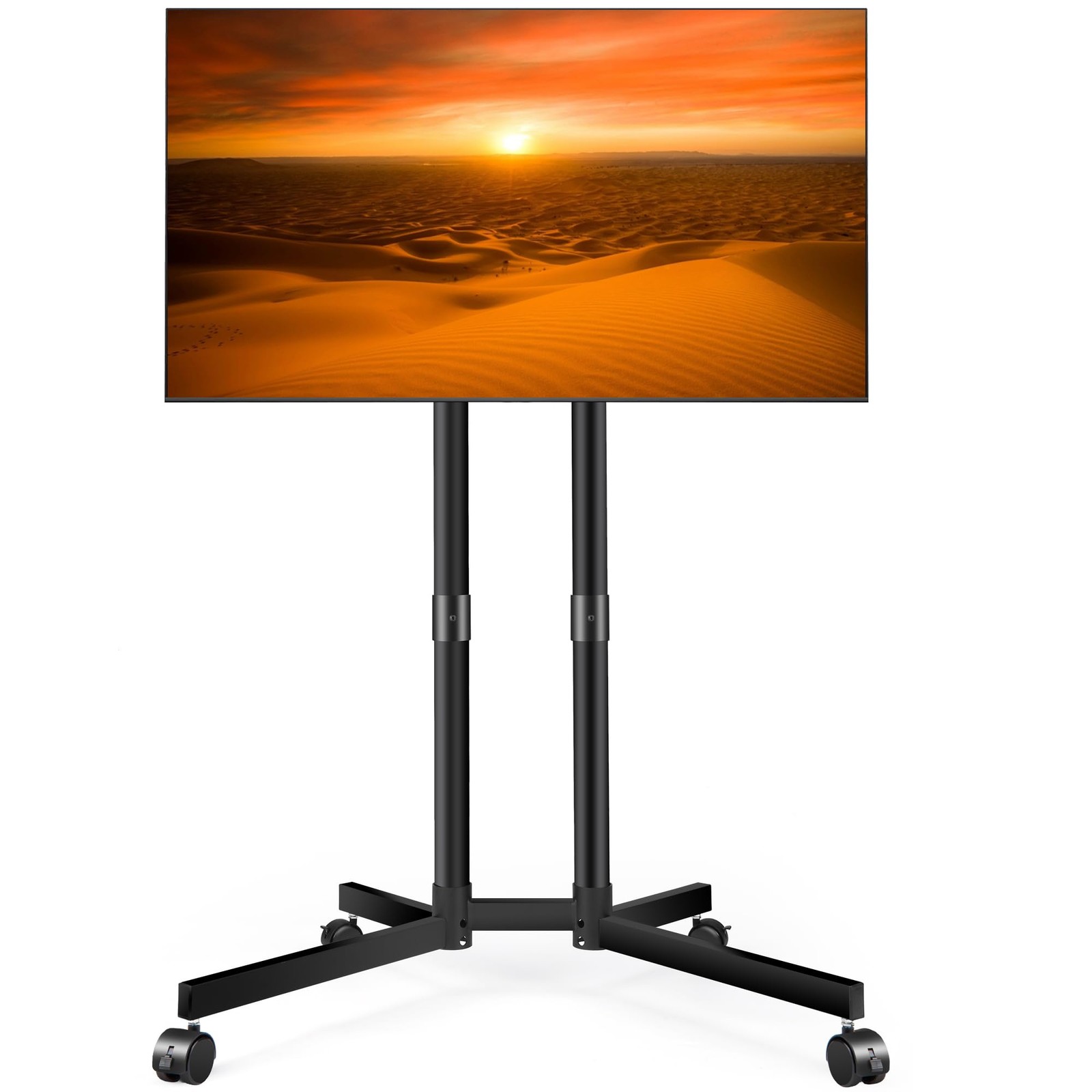 Rolling TV Stand for 32-75 Inch LCD LED 4K TVs Holds up to 99 lbs, Outdoor TV…