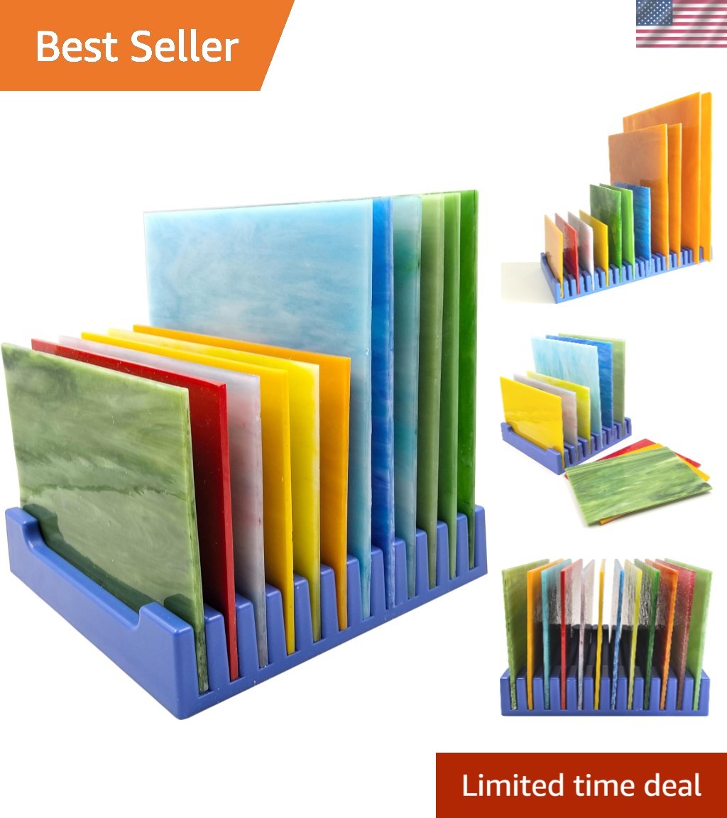 Stylish Plastic Stained Glass Holder with 12 Slots, Compact & Durable Design