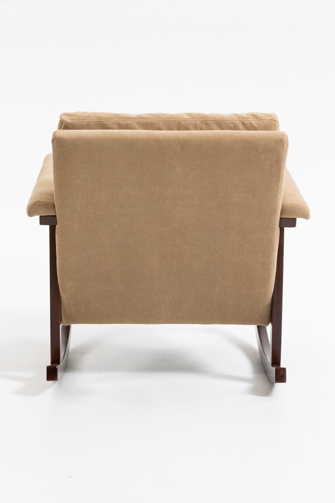 Solid Wood Accent Rocking Chair Nursery Armchair Cozy Reading Chair Lumbarpillow
