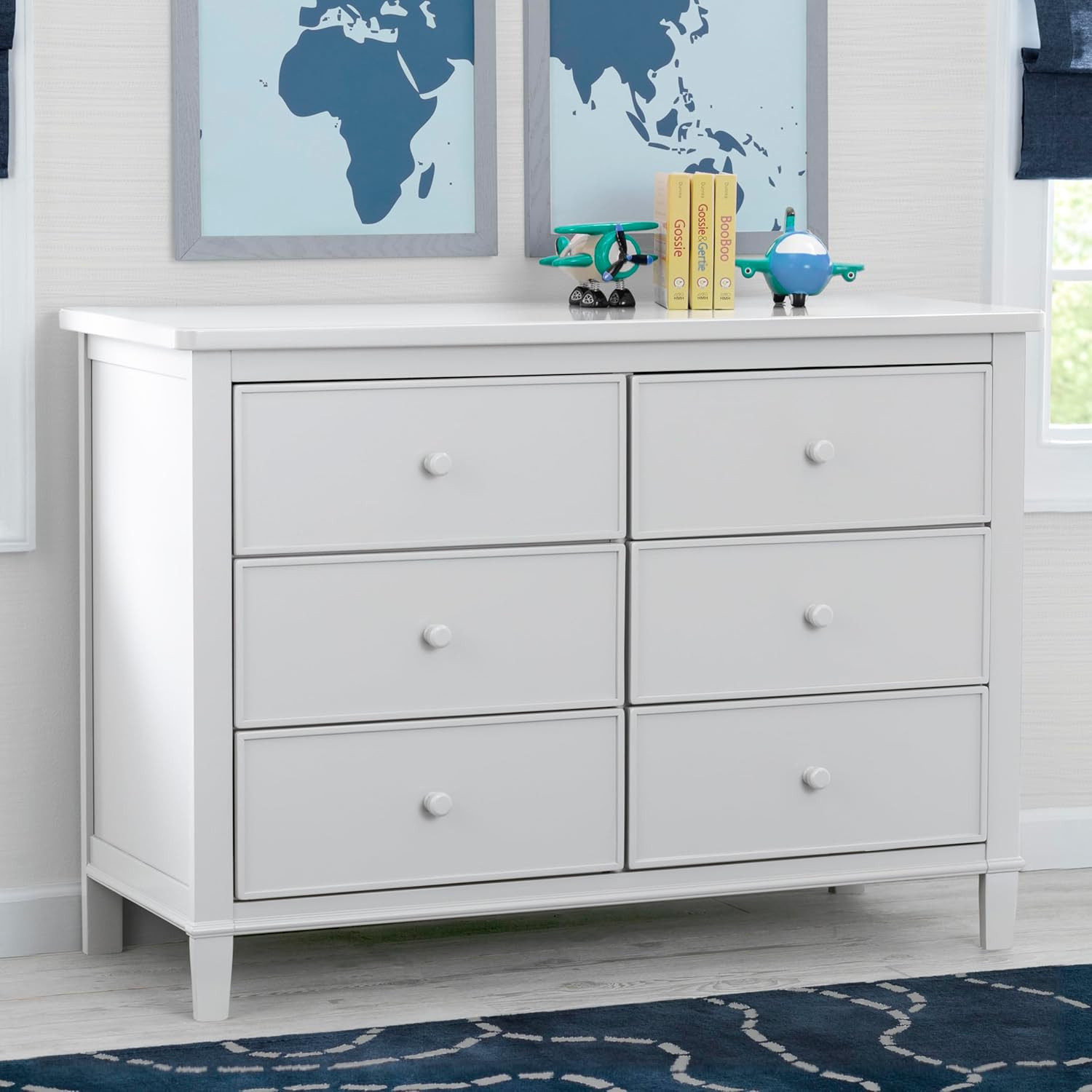Haven 6 Drawer Dresser – Interlocking Design, Greenguard Gold Certified, White