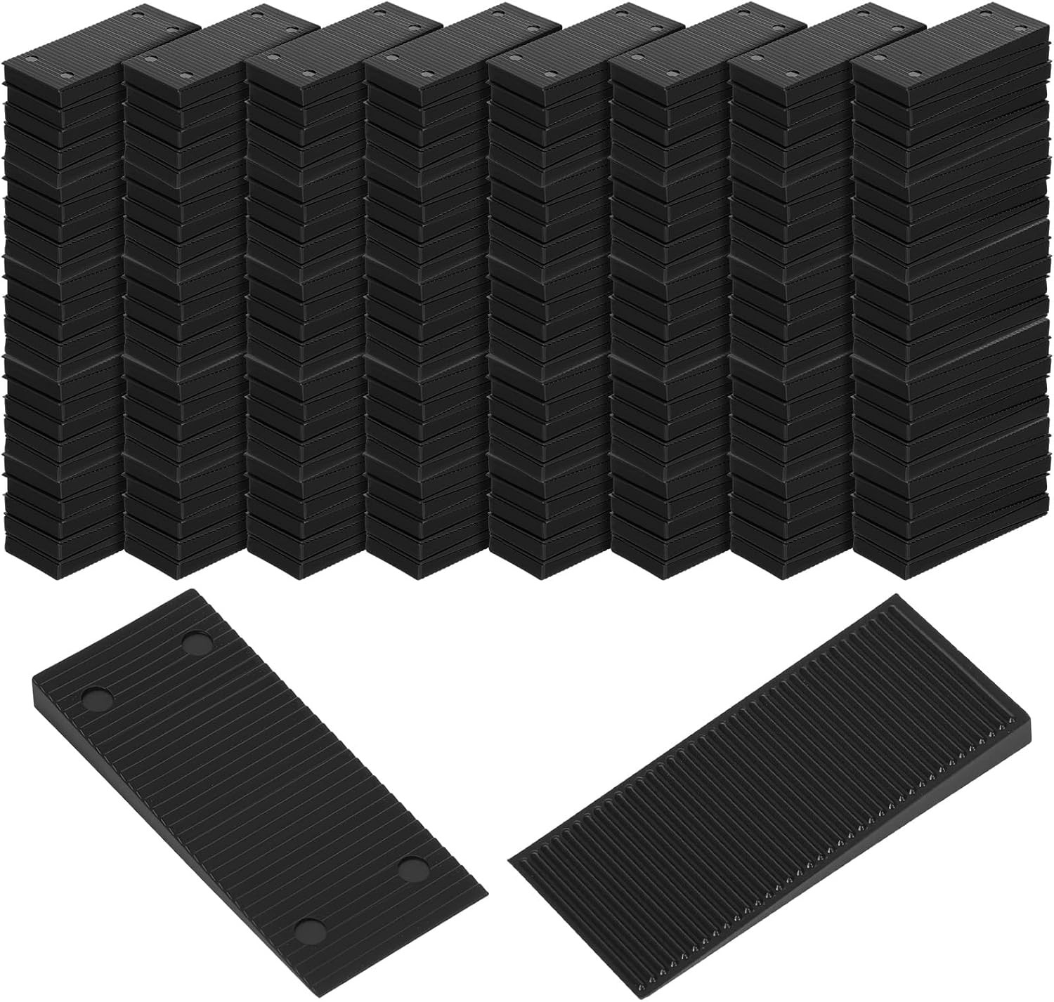 200 Pcs Black Plastic Heavy Duty Leveling Shims & Wedges, Multi-Purpose