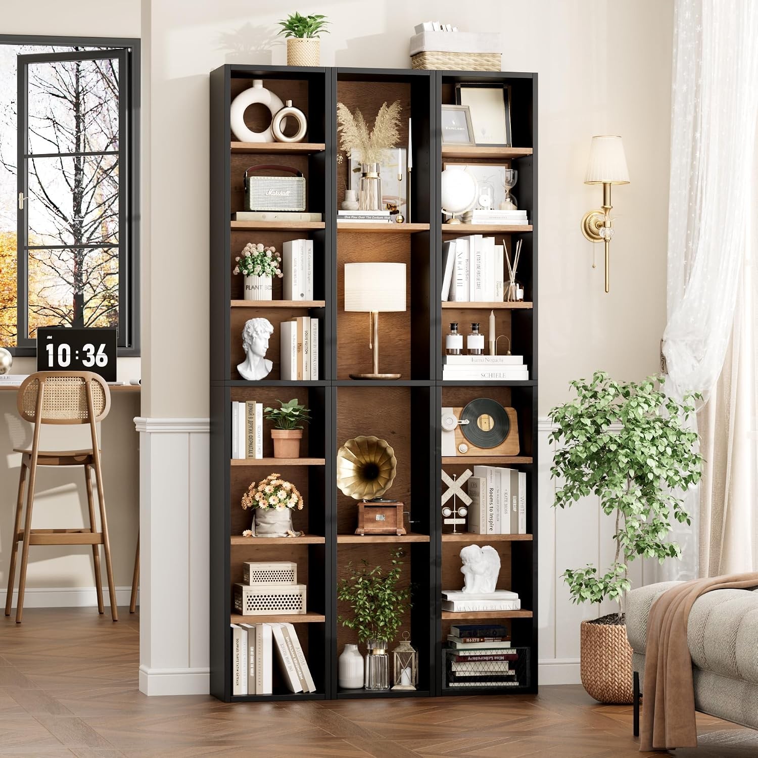 8-Tier Media Tower Rack 11.6 X 9.3 X 71 Inches CD DVD Slim Storage Cabinet
