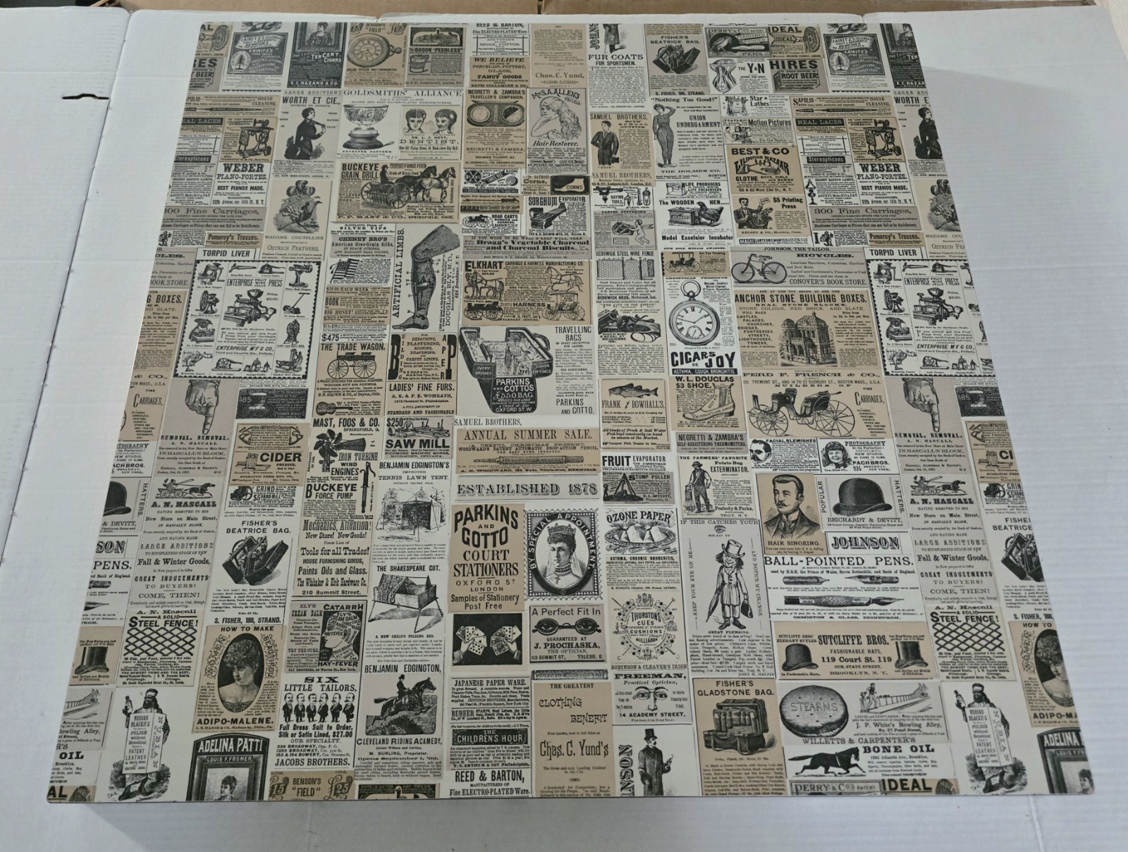 WENDY’S 30″ Newsprint Table VTG ORIGINAL 1st Gen BANNED 1970s VG w/o Base RARE!