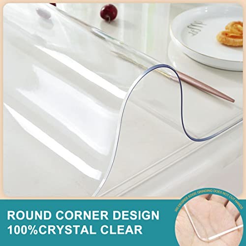 54 Inch Circle Clear Dining Table Protector Table Top 54 INCH Clear Round 1.5mm