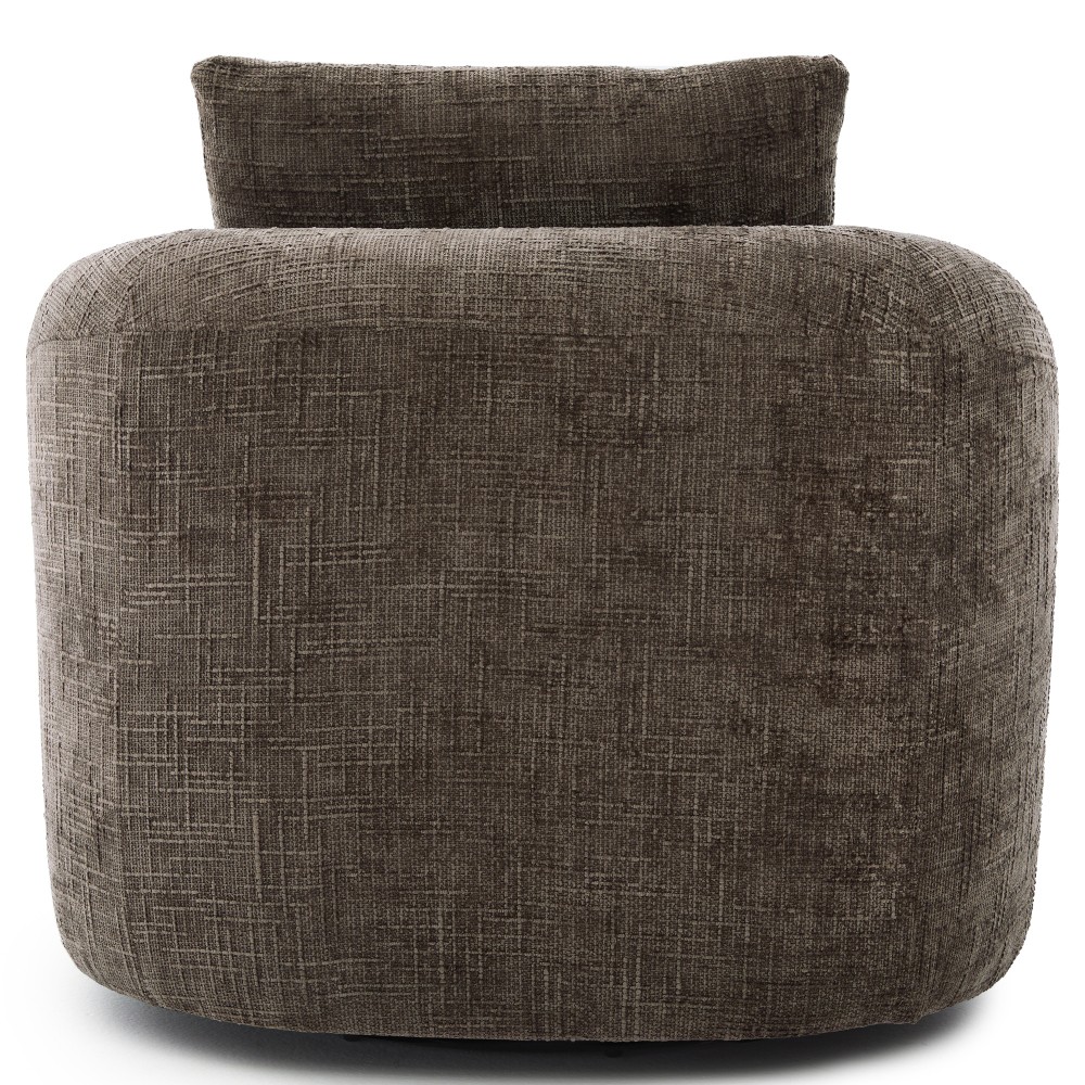 36.6 in Swivel Round Chair with Duallayer Cushion Design for Living Room Bedroom