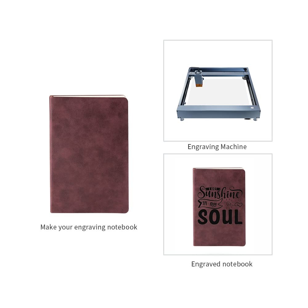 Pyd Life 6 Pack Leather Notebooks A5 Journal Lined Blanks 5.8 X 8.3 Dark Maroon