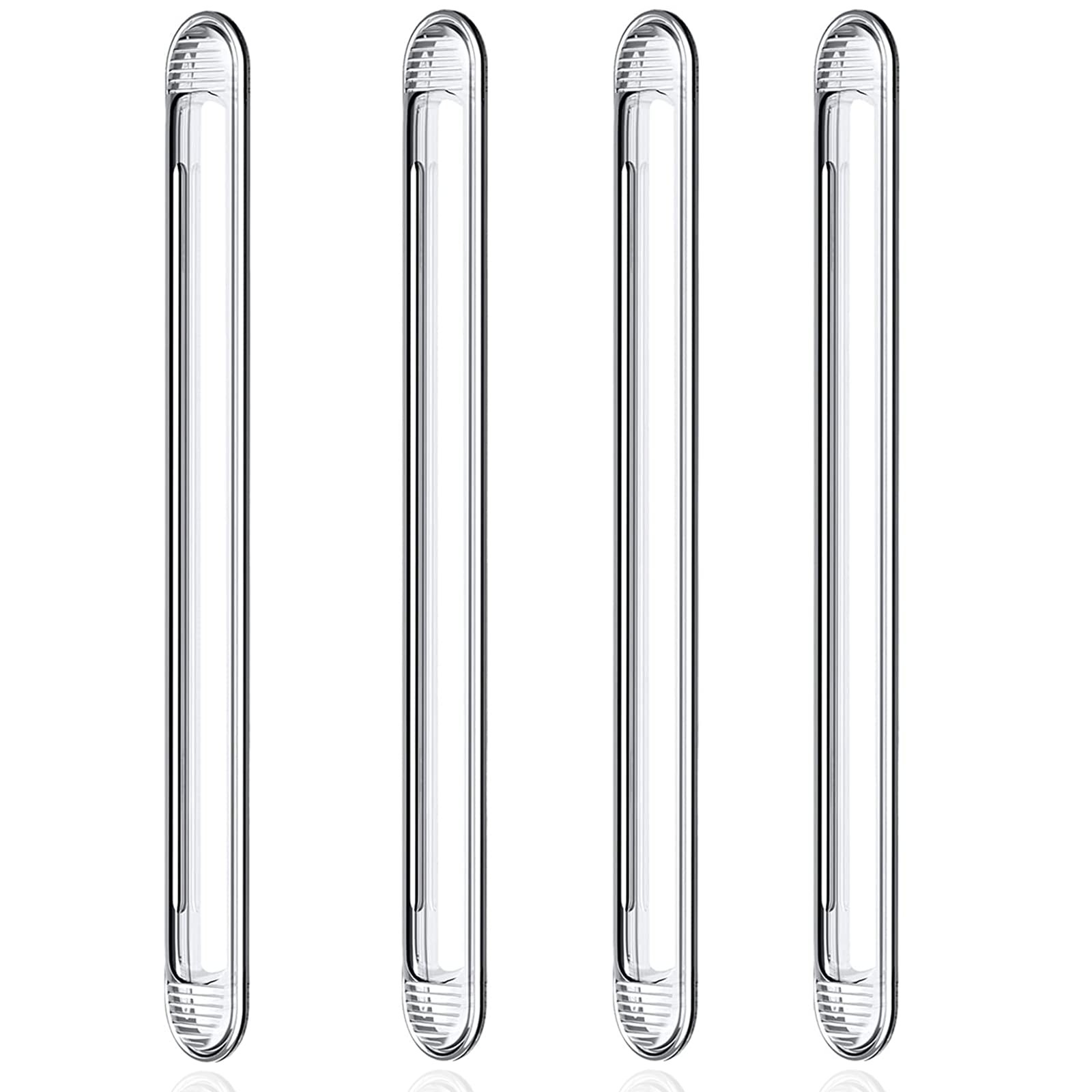 4 PCS Clear Long Furniture Bumpers Adhesive Silicone Rubber Wall Protector