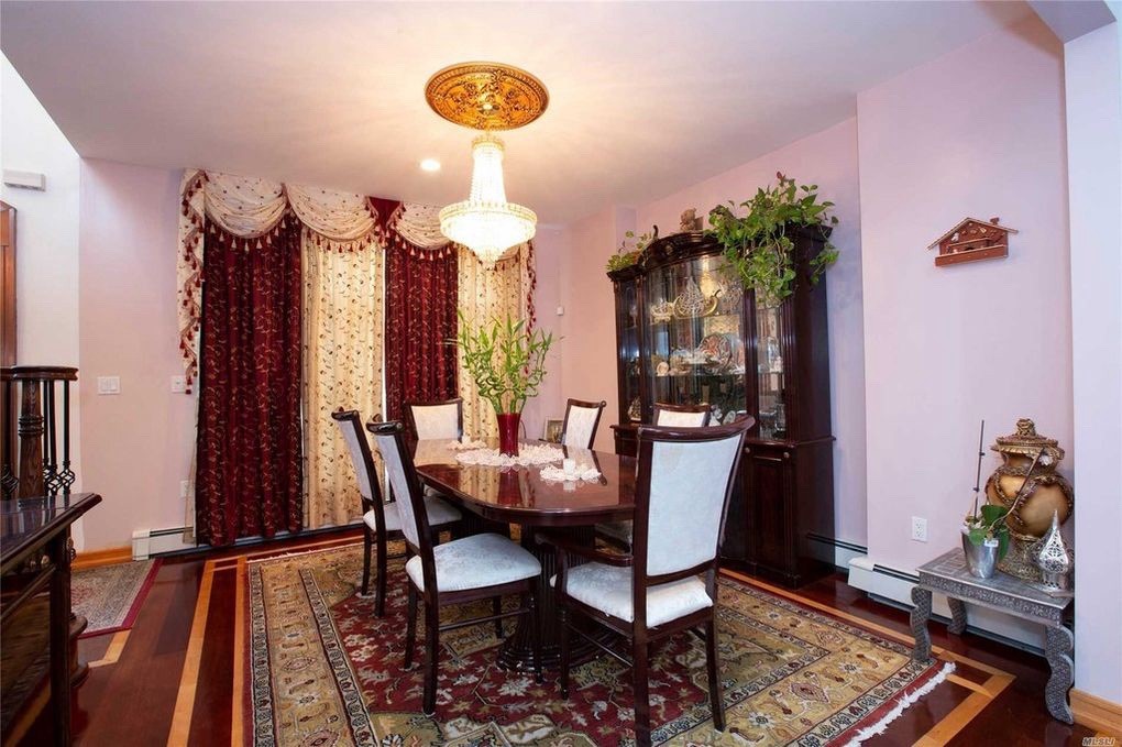 dining room set 7 piece table chairs china cabinet wood dark brown