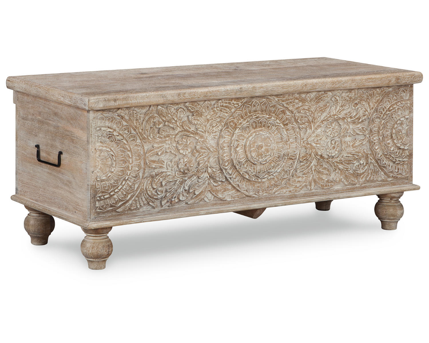Signature Design by Ashley Casual Fossil Ridge Storage Bench Beige