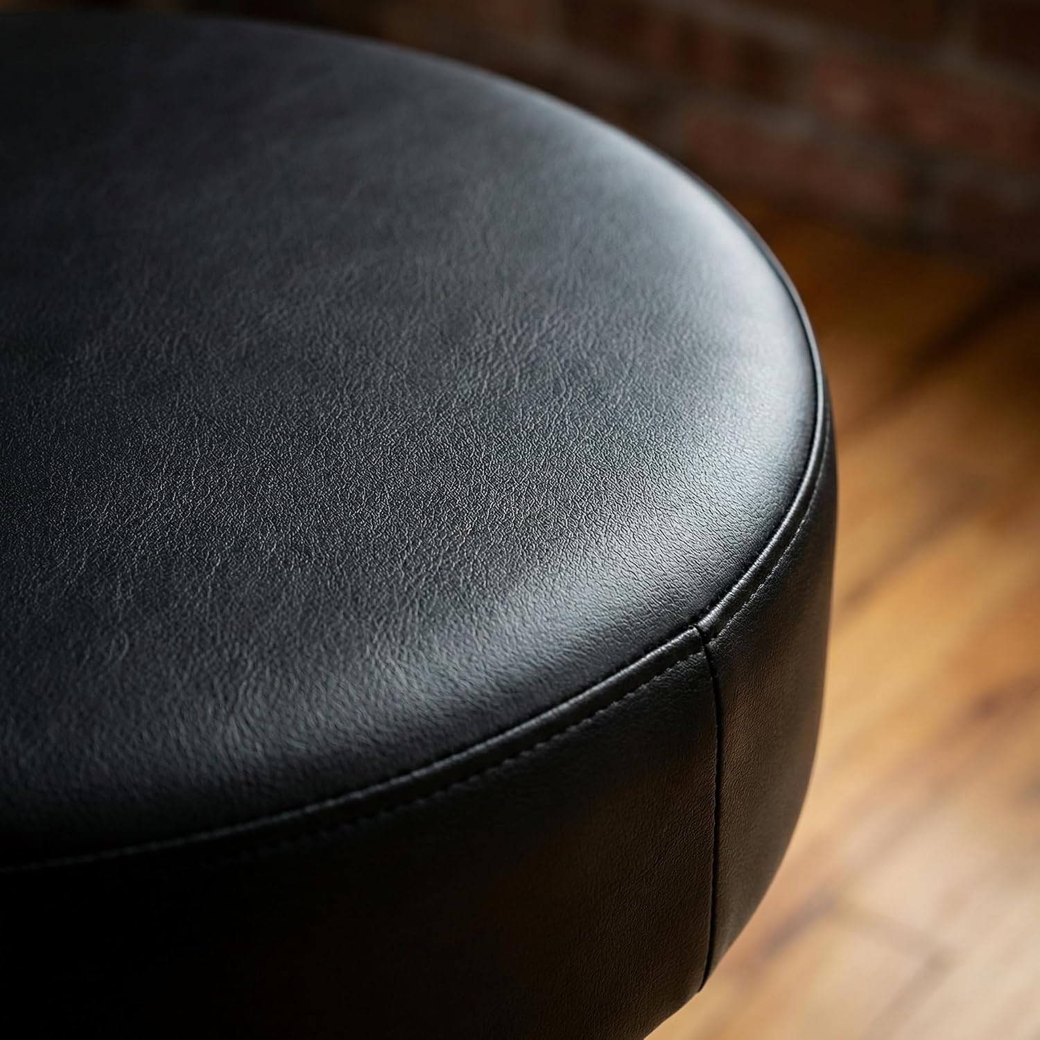 Bar Stool Covers Round Set of 2, Waterproof PU Seat Covers with Elastic Bands…