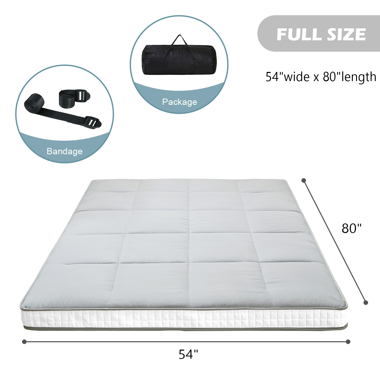 80×39/54/60/inch Floor Mattress Japanese Thicken Futon Bed Lounge Camping Pad