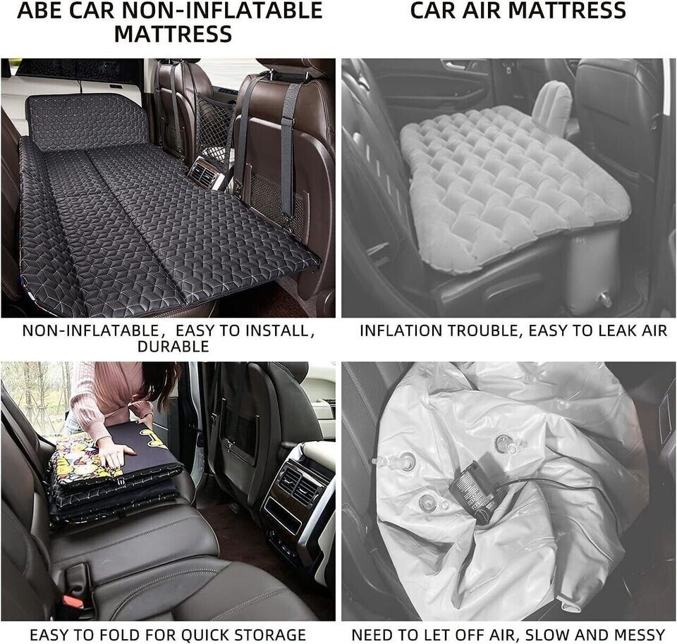 Non-Inflatable Car Mattress, Folding Car Bed Mattress for SUV, Portable Car Camp